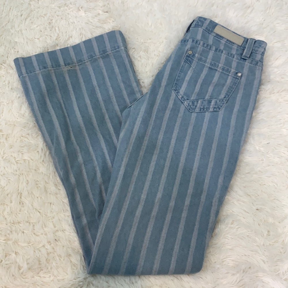 Rock & Roll Flare Stripped Jeans